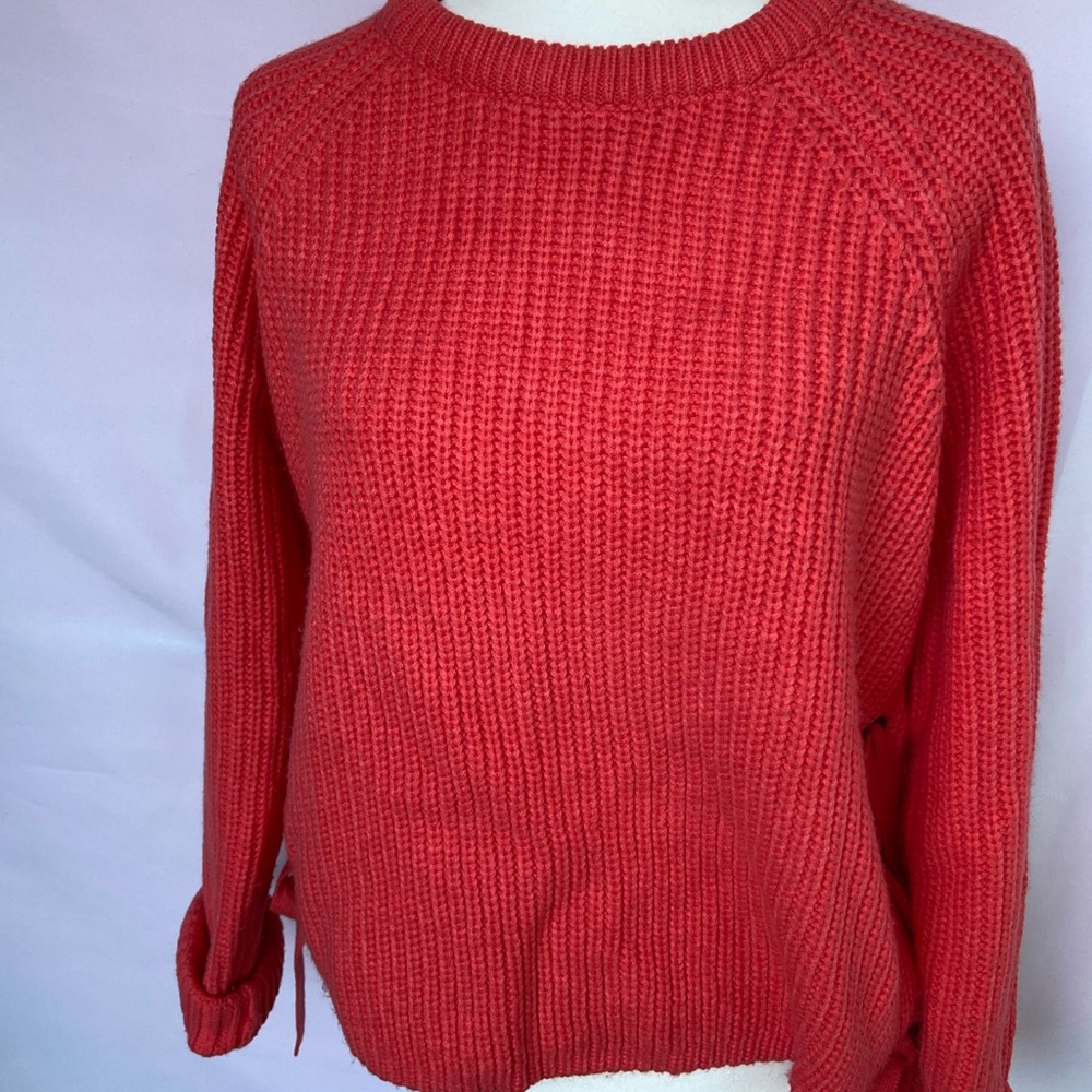 Neon Peach Knit Sweater